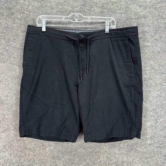 Michael Kors Shorts Men 38 Blackk Chino Drawstring Cotton Pockets Regular Fit - Picture 1 of 8